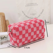Amaris | Compact Y2K Checkered Make-up Cosmetic Bag