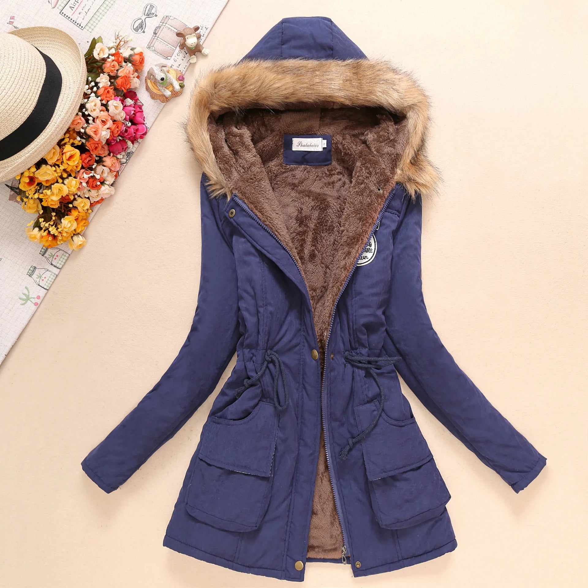 HILDE | Warm Lined Winter Jacket with Hood for Women