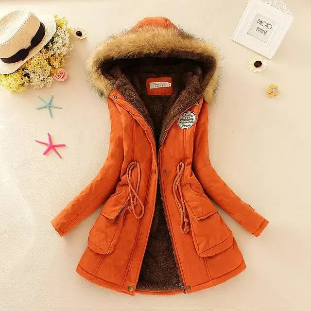 HILDE | Warm Lined Winter Jacket with Hood for Women