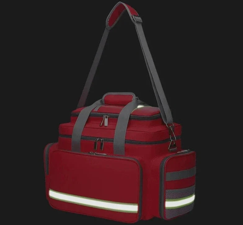 Essential first aid suitcase for emergency situations