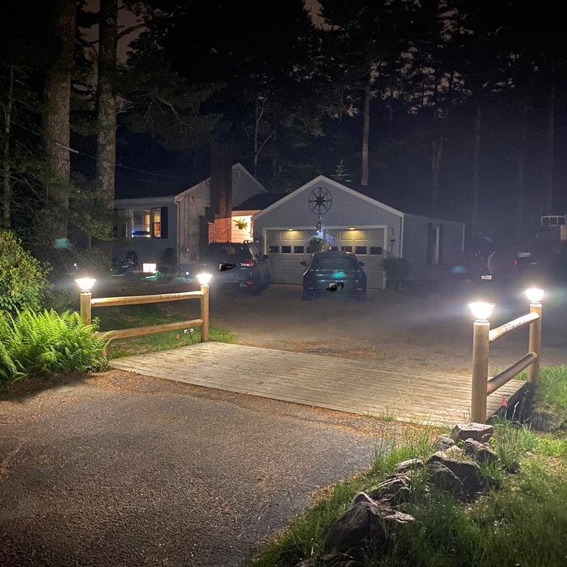 Waterproof Solar Garden Lights - 4000mAh Battery, 3 Light Colors, Outdoor Use-6