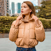 NIENKE | Short Thick Winter Jacket with High Collar