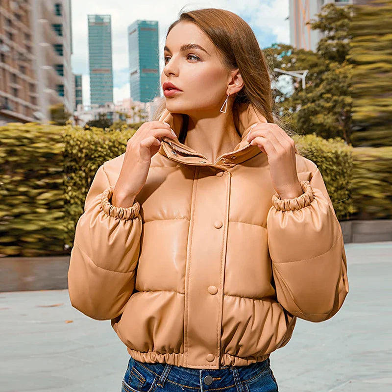 NIENKE | Short Thick Winter Jacket with High Collar