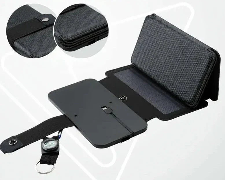 Powerbank and telephone foldable charging system on solar energy