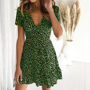 Mandi | Leopard Printed Mini Summer Dress