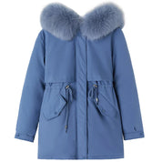 TILDA | Lined winter jacket with removable fur collar and hood
