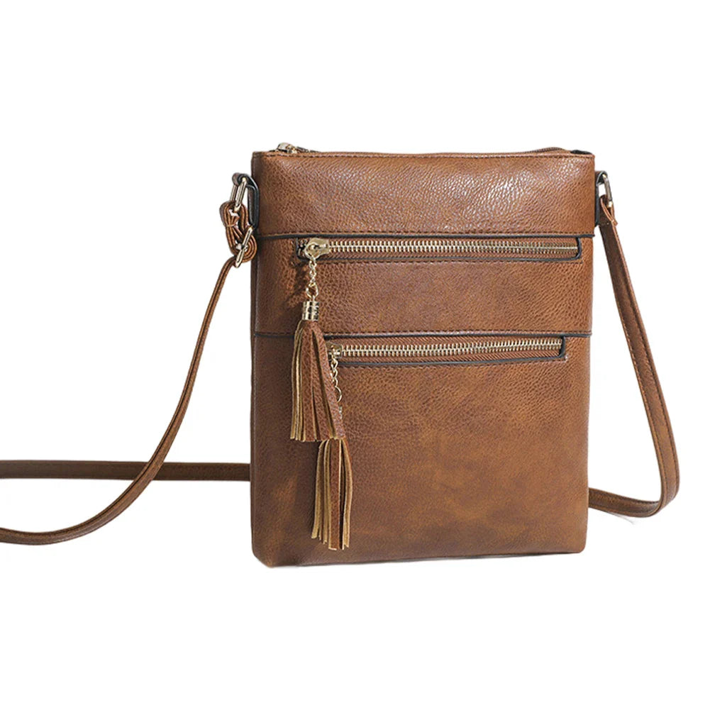 Abby | Sleek Crossbody Bag with Multiple Zipper Compartments
