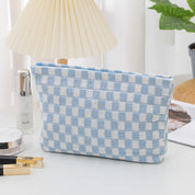 Ruthie | Checked Aesthetic Makeup Pouch