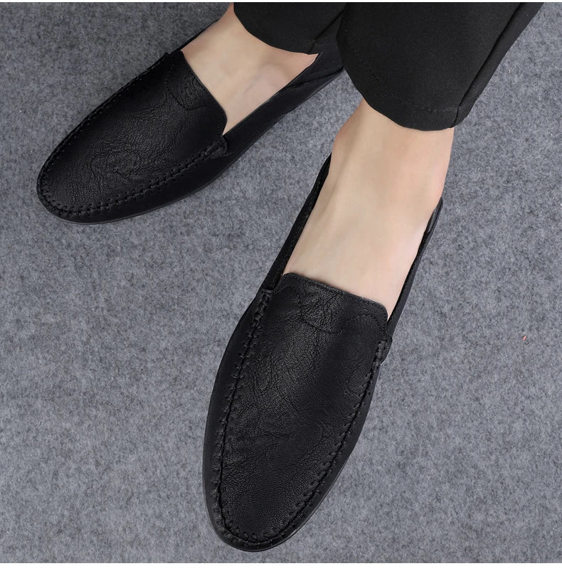 Stylish ENZO Italian Loafers for Men - Luxurious PU Leather Design