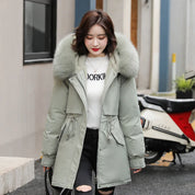 TILDA | Lined winter jacket with removable fur collar and hood