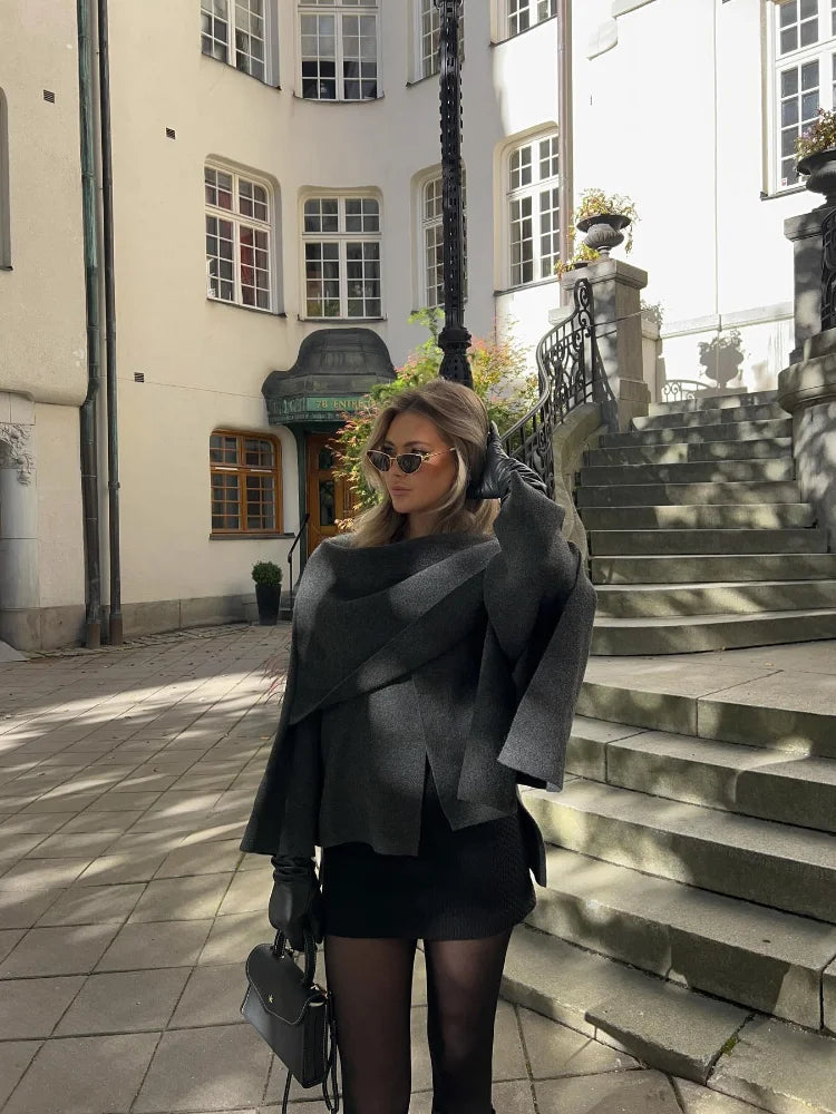 RUTH | Stylish wool jacket with scarf