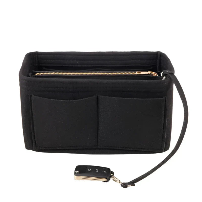 Kimber | Felt Insert Cosmetic Makeup Bag Travel Organizer