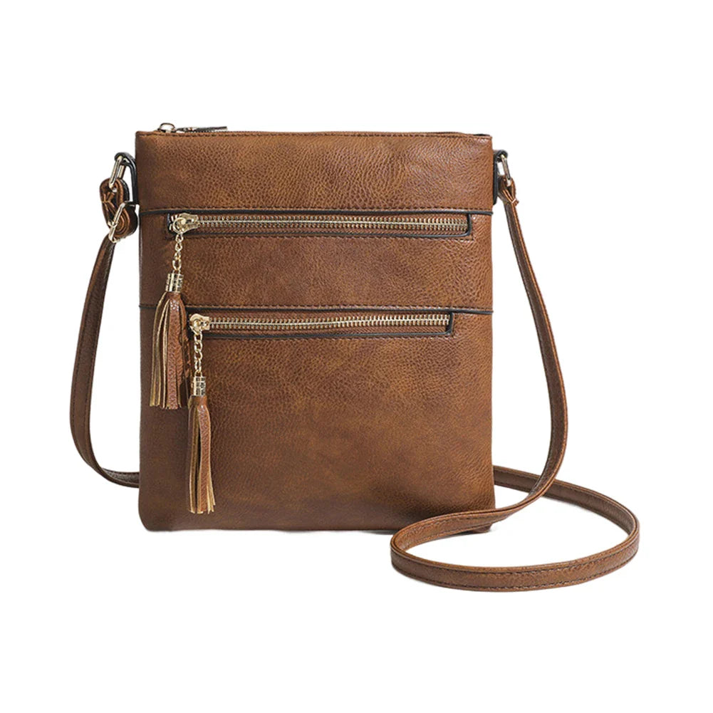 Abby | Sleek Crossbody Bag with Multiple Zipper Compartments