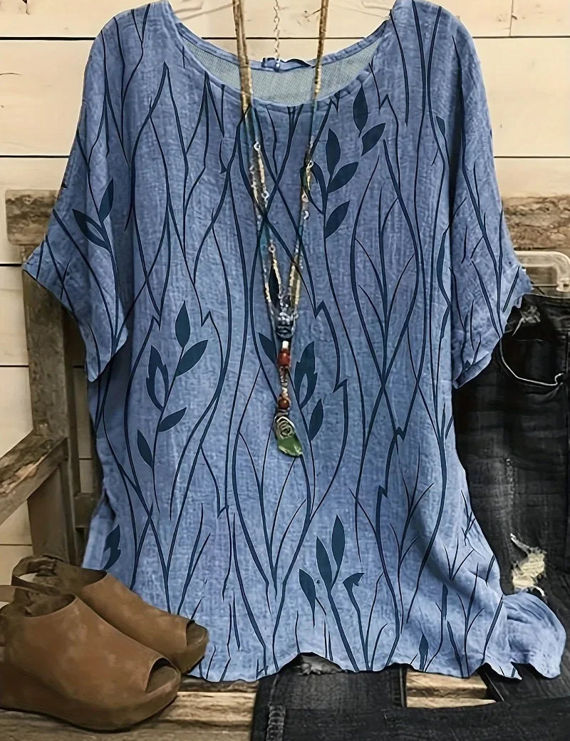 Milena | Casual Half Sleeve Blouse for Plus Size Women