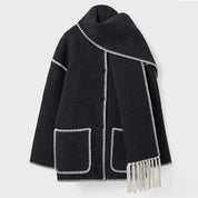 Hermia | Elegant Women's Coat with Scarf – Stylish Winter Coat