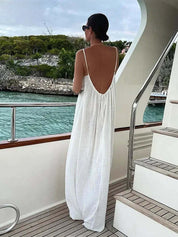 Lily | Loose Backless Sling Long Dress