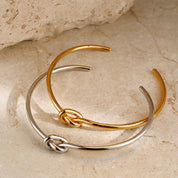 Allure | Twisted Knot Golden Bangle