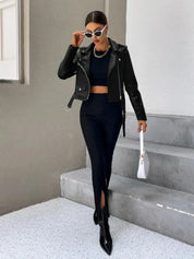 Olive | Bold Nightfall Biker Jacket