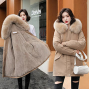 TILDA | Lined winter jacket with removable fur collar and hood