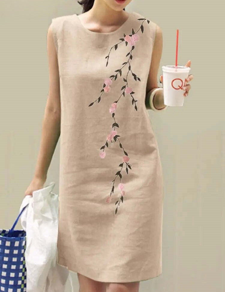Solila | Floral Embroidery Dress