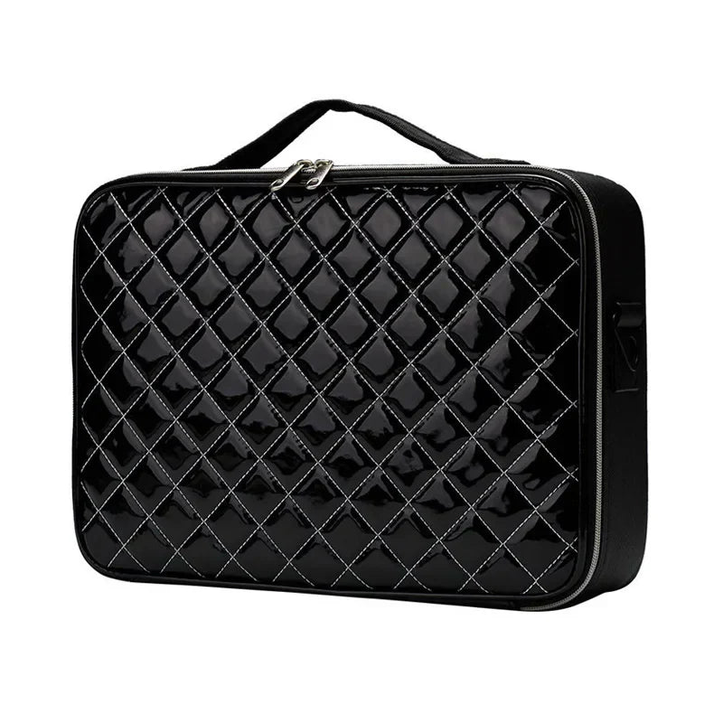 Barbara | Stylish and Practical Travel Cosmetic Bag with Diamond Pattern