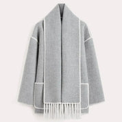 Hermia | Elegant Women's Coat with Scarf – Stylish Winter Coat