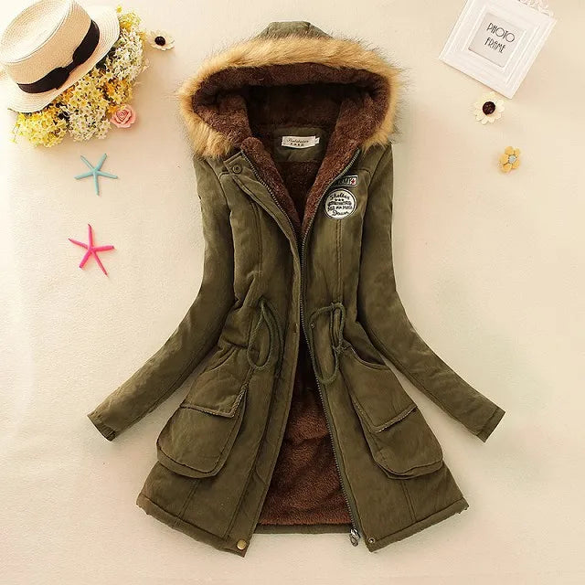 HILDE | Warm Lined Winter Jacket with Hood for Women