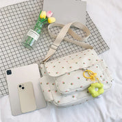 Izza | Cute Floral Pattern Shoulder Bag with Multiple Compartments