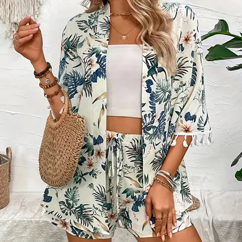 Dianella | Flower Printed Summer Set for Women