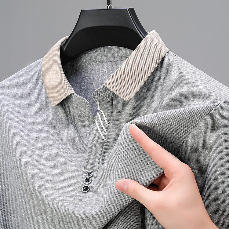 Casual polo with long sleeves - Shenky