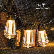 Solar String Lights - Waterproof Retro Edison Bulbs for Outdoor Party Decor-3