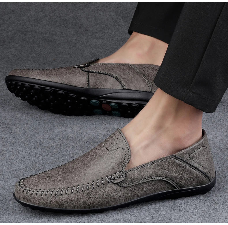 Stylish ENZO Italian Loafers for Men - Luxurious PU Leather Design