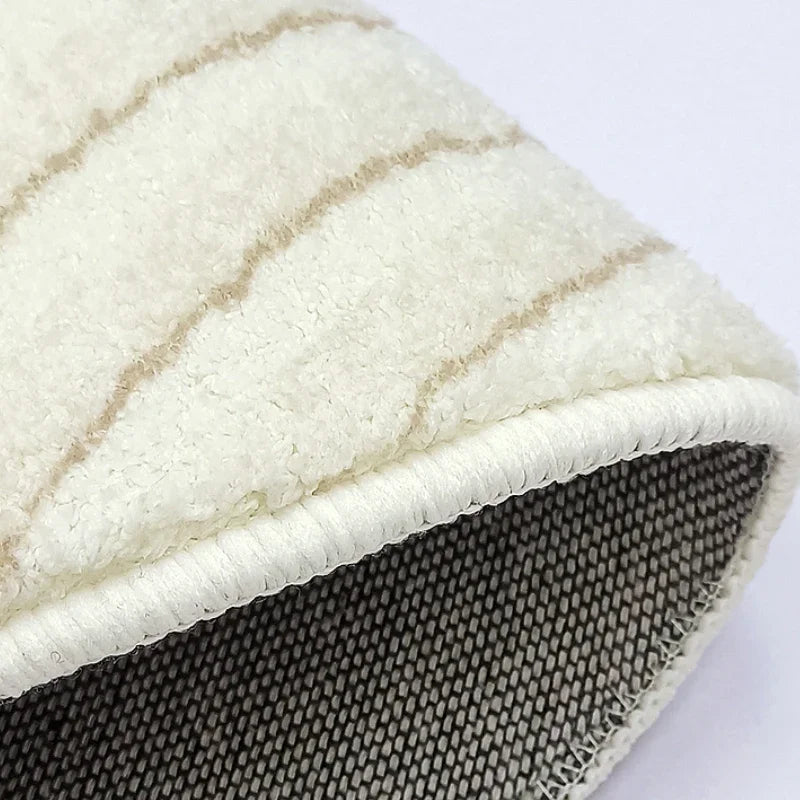 Modern geometric round rug
