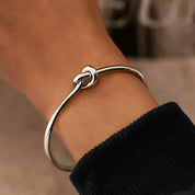 Allure | Twisted Knot Golden Bangle