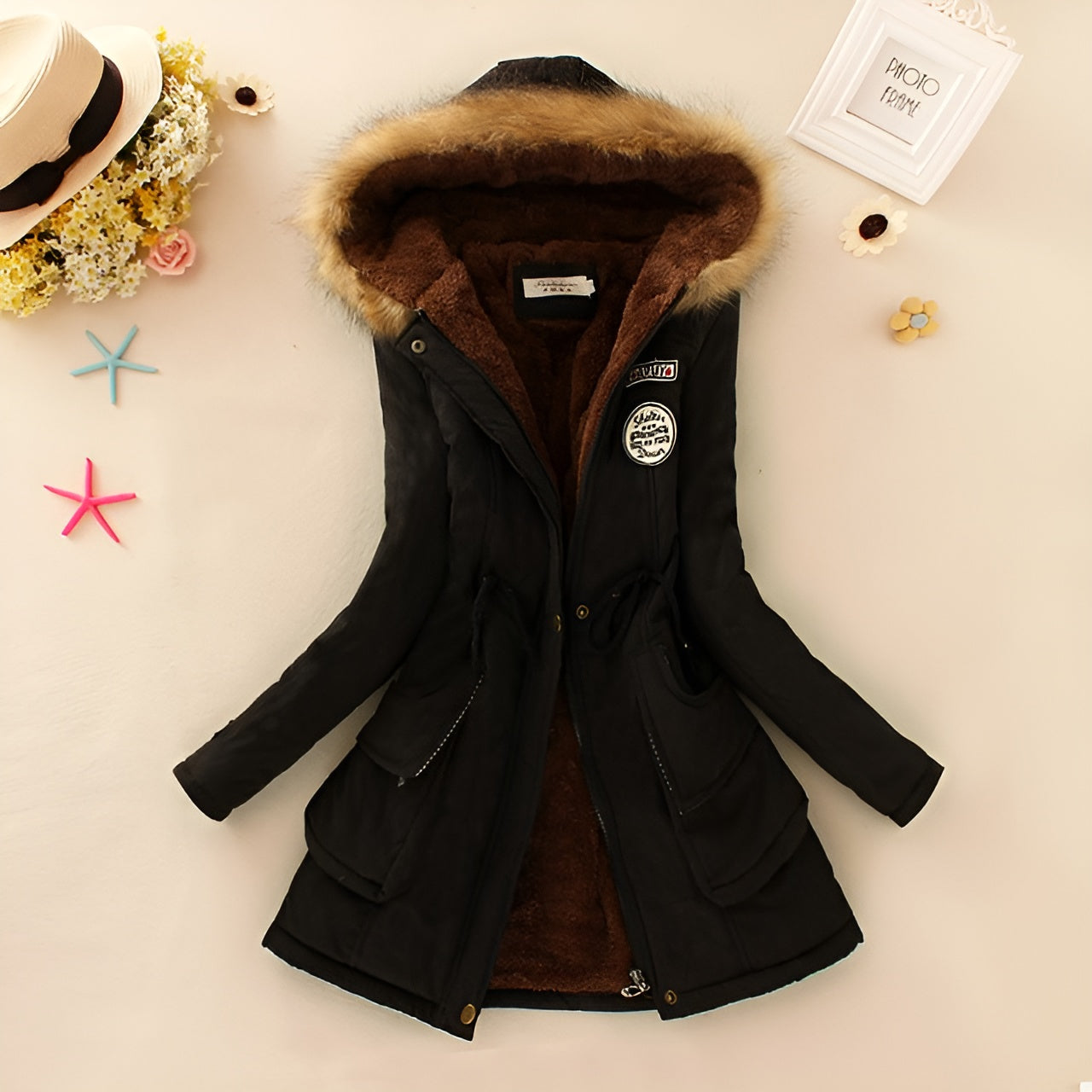 HILDE | Warm Lined Winter Jacket with Hood for Women