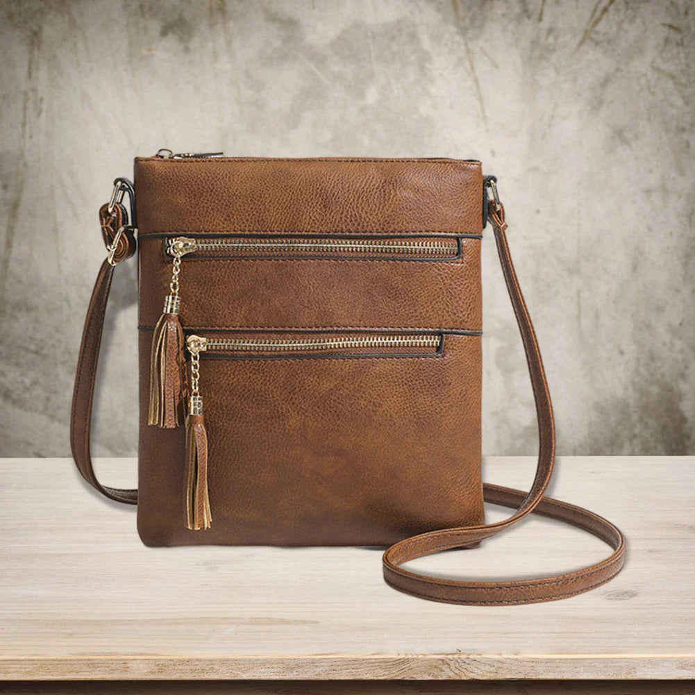 Abby | Sleek Crossbody Bag with Multiple Zipper Compartments