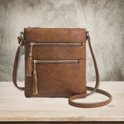 Abby | Sleek Crossbody Bag with Multiple Zipper Compartments