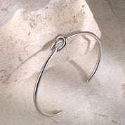 Allure | Twisted Knot Golden Bangle