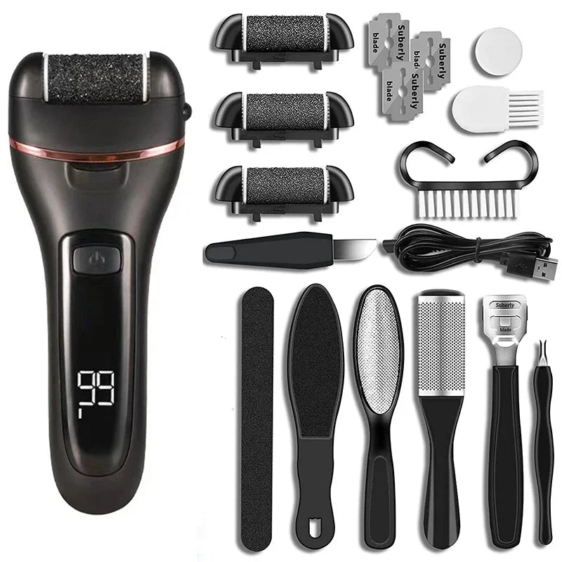 Waterproof electric foot exfoliator