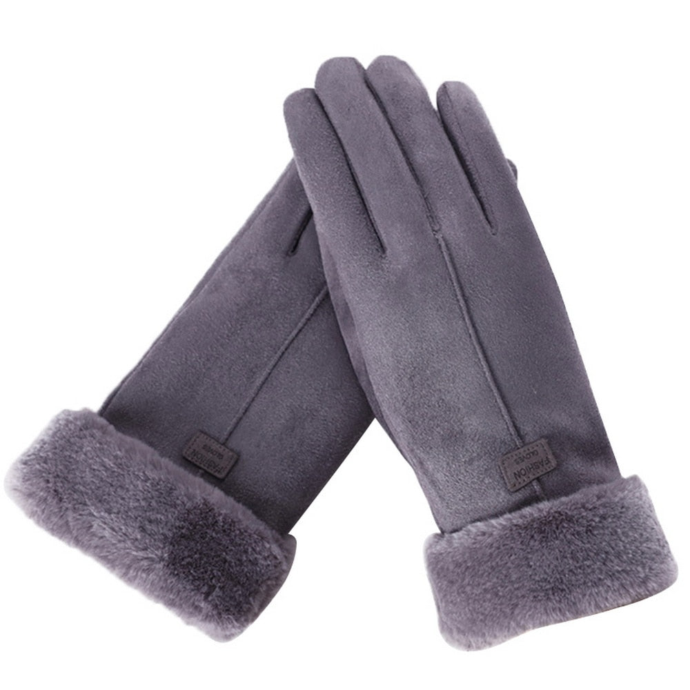 Ava | Cozy & Stylish Furry Winter Gloves