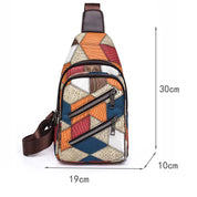 Nancy | Geometric Sling Bag with Multiple Zipper Pockets