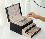 LuxeVault | Triple Layer Jewelry Organizer