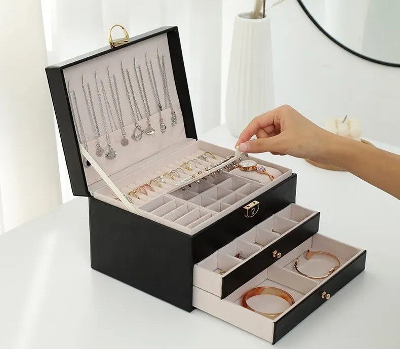 LuxeVault | Triple Layer Jewelry Organizer