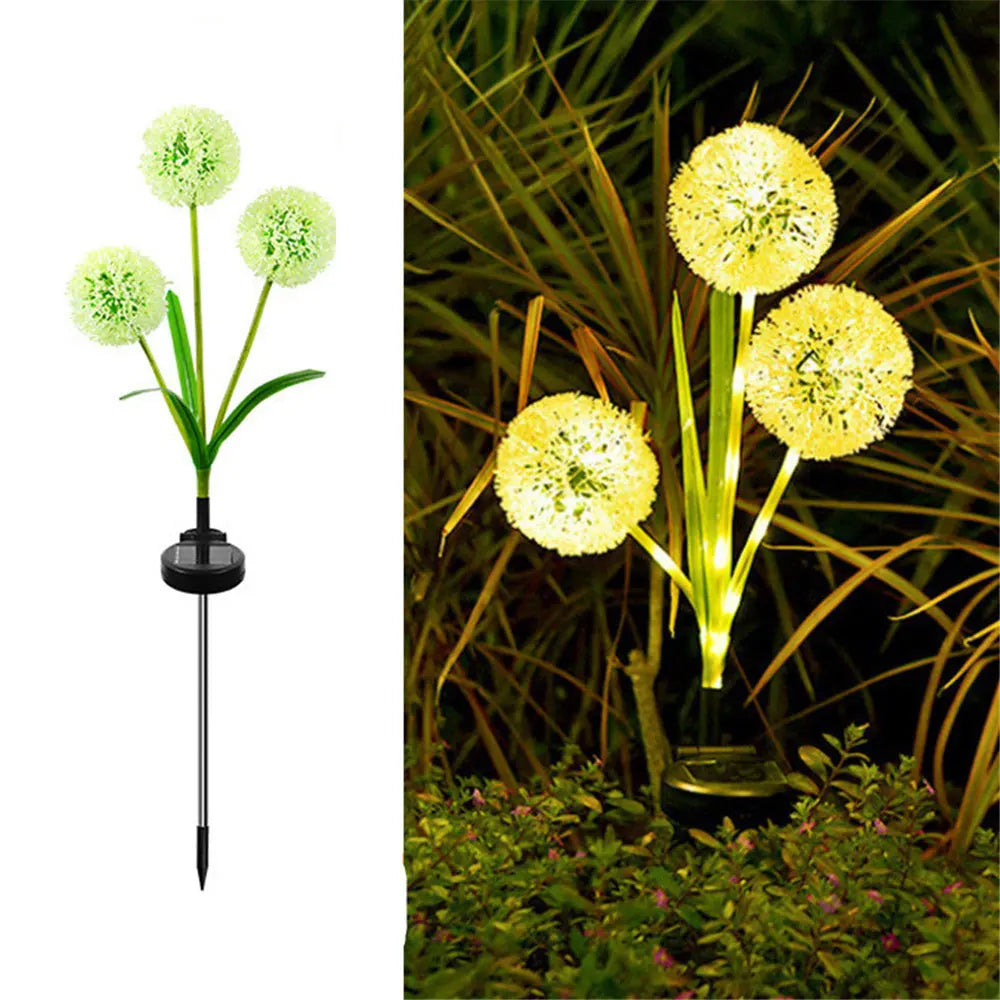 Solar Garden Lights - 3 Pack Dandelion Outdoor Decorative Solar LED Lights-6