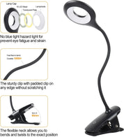 Rechargeable LED bureaulamp with clamp