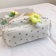 Izza | Cute Floral Pattern Shoulder Bag with Multiple Compartments