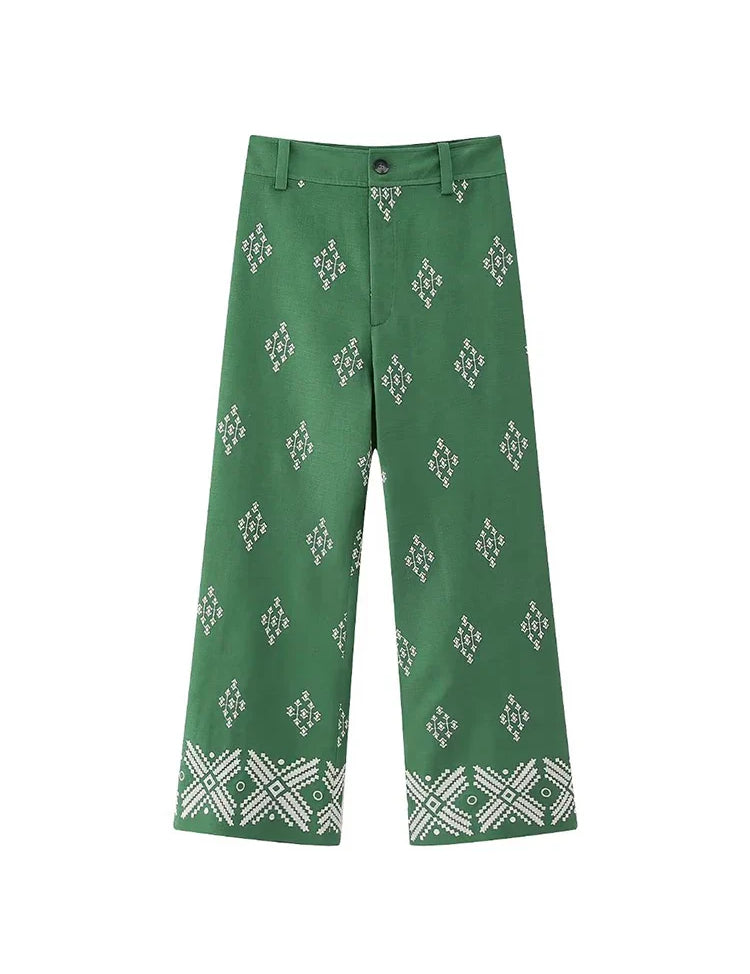 Villa | Vintage Boho Linen Pants for Women