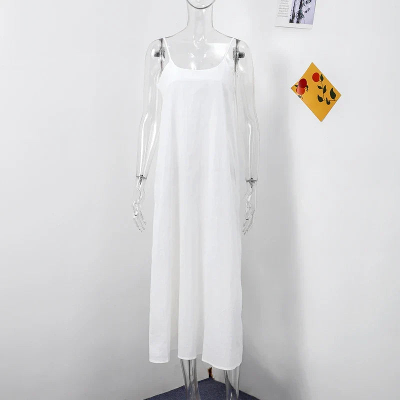 Lily | Loose Backless Sling Long Dress