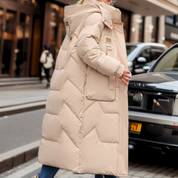 Stylish long waterproof puffer jacket - Jenie