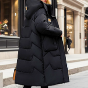 Stylish long waterproof puffer jacket - Jenie